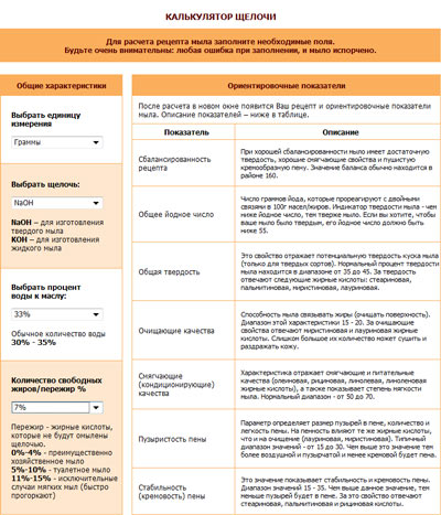 Мыльный калькулятор Мыльный калькулятор